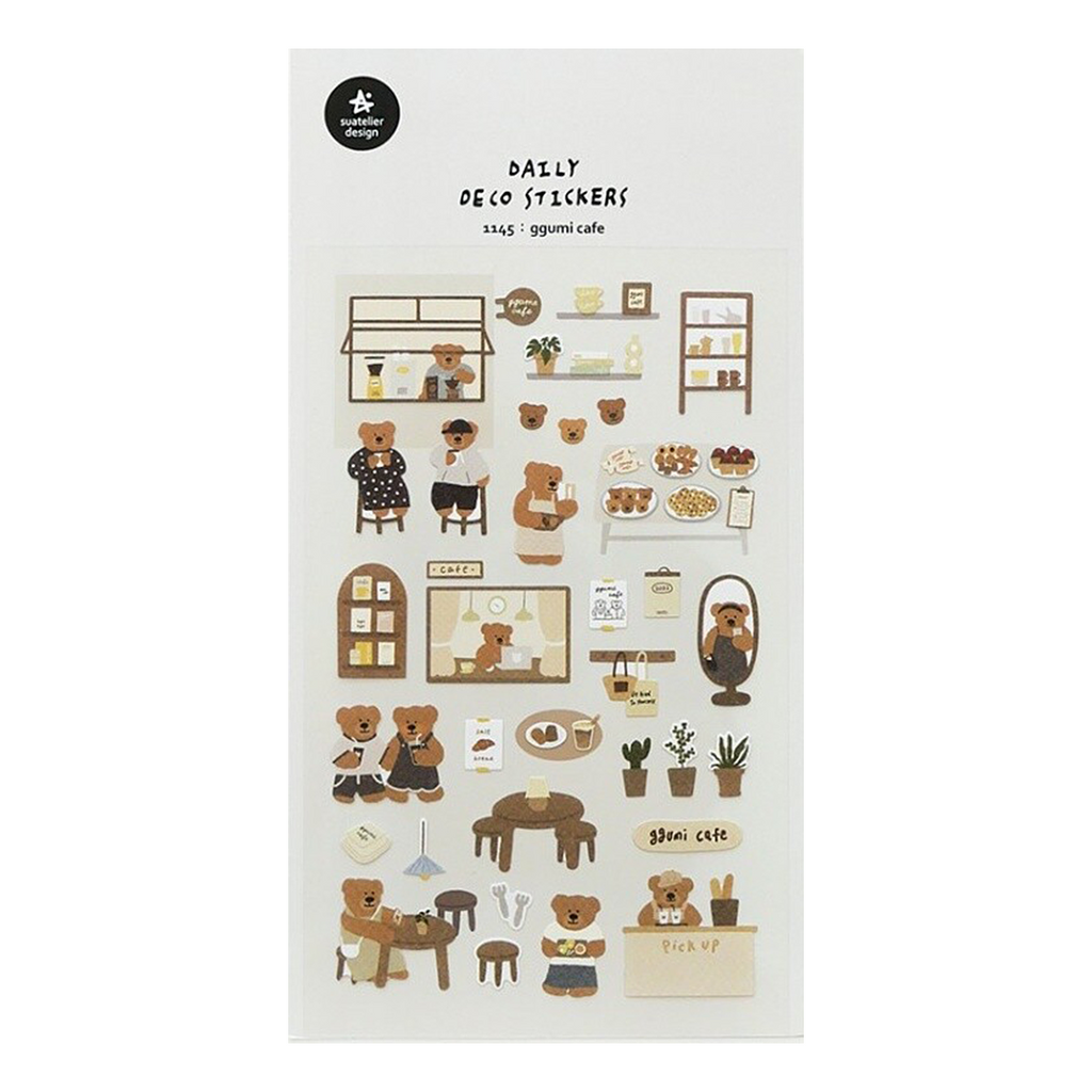 Suatelier Stickers | No. 1145 | Ggumi Cafe - Simple Paper 