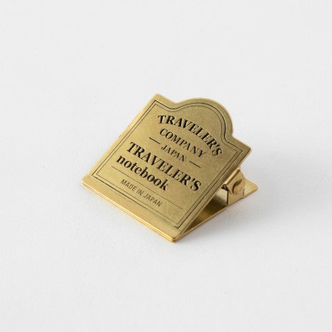 Traveler's Notebook Brass Clip | TRC Logo - Simple Paper 