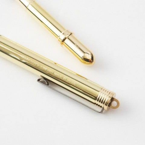 Traveler's Notebook Rollerball Pen Solid Brass - Simple Paper 