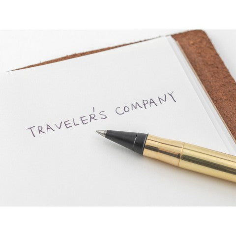 Traveler's Notebook Rollerball Pen Solid Brass - Simple Paper 