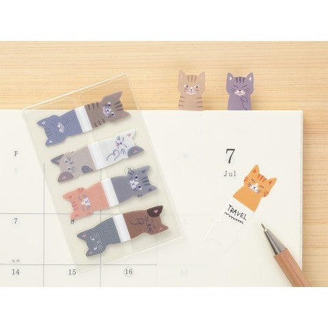 Midori Sticky Memo Film Index Sticky Notes | 8 Cats - Simple Paper 