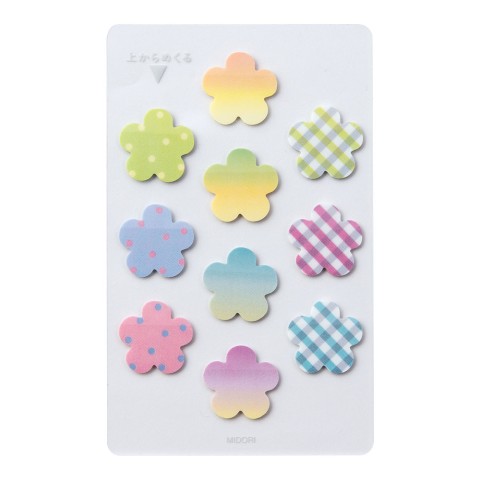 Midori Sticky Memo Film | Mini Flowers - Simple Paper 