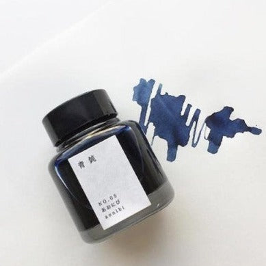 Takeda Jimuki Kyo No Oto Ink No. 5 | Blue Color | Aonibi - Simple Paper 