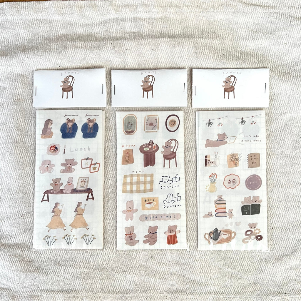 ranmyu Washi Sticker Set | Cafe Time - Simple Paper 