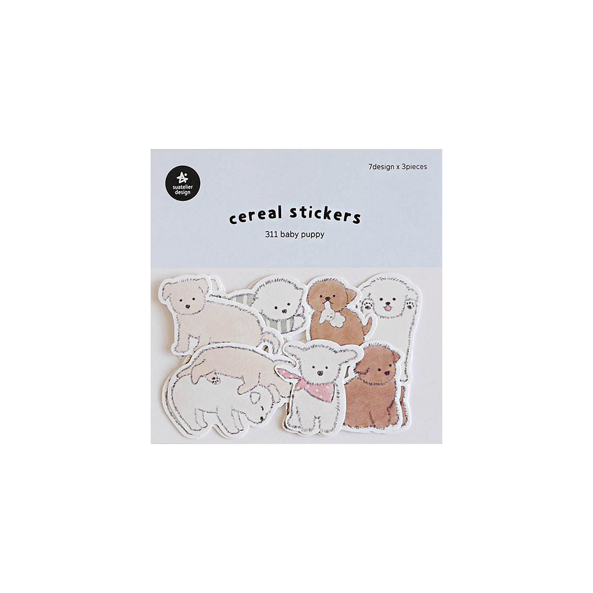 Suatelier Cereal Stickers | No. 311 | Puppy – Simple Paper