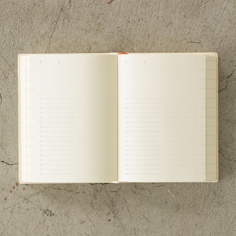 Midori MD Notebook Diary 1 Day 1 Page 2025 | A6 - Simple Paper 