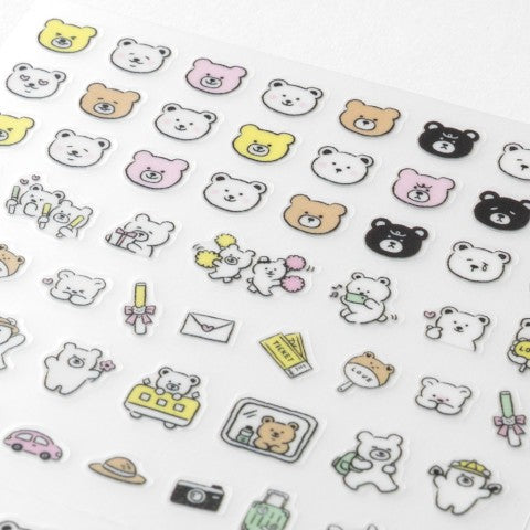 Midori Stickers | Pictograph Bear - Simple Paper 