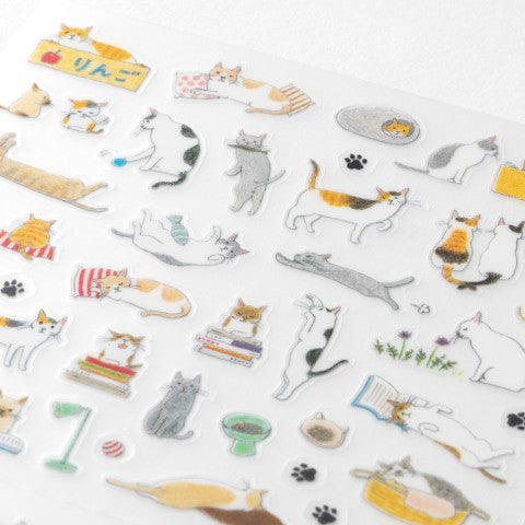 Midori Stickers | Small Cat - Simple Paper 