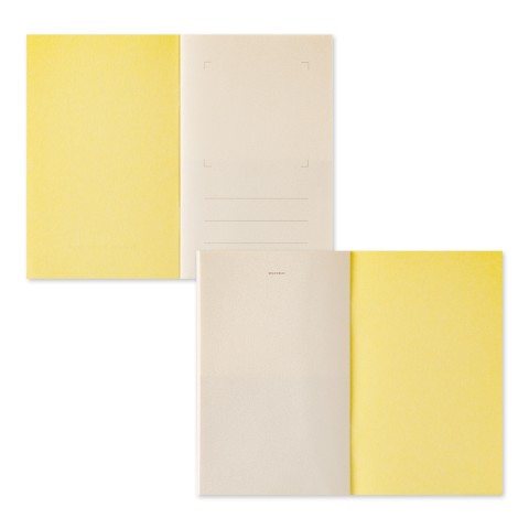 Midori Sticker Book With Pocket | Yellow - Simple Paper 