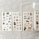 ranmyu Washi Sticker Set | Bear Snacks - Simple Paper 