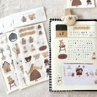 ranmyu Washi Sticker Set | Bear & Girl's Home Cafe - Simple Paper 
