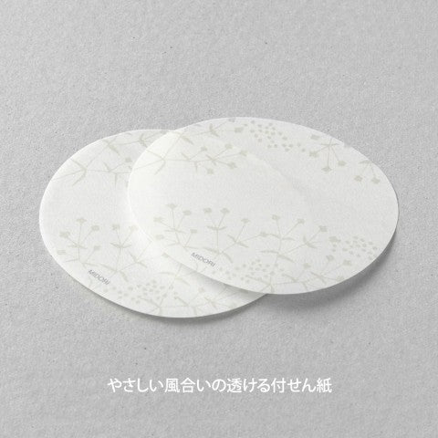 Midori Transparent Sticky Notes | Small Flowers - Simple Paper 