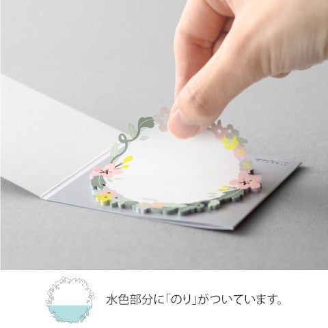 Midori Die Cut Sticky Notes | Wreath - Simple Paper 