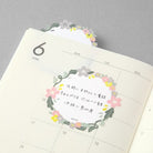 Midori Die Cut Sticky Notes | Wreath - Simple Paper 