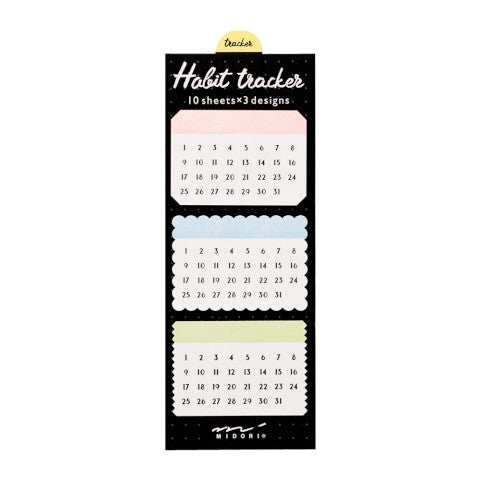 Midori Journal Sticky Notes | Habit Tracker Colorful - Simple Paper 