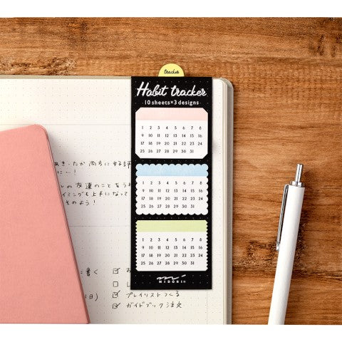 Midori Journal Sticky Notes | Habit Tracker Colorful - Simple Paper 