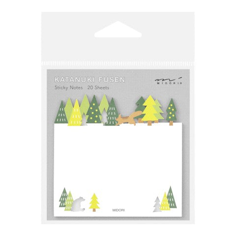 Midori Die Cut Sticky Notes | Forest - Simple Paper 