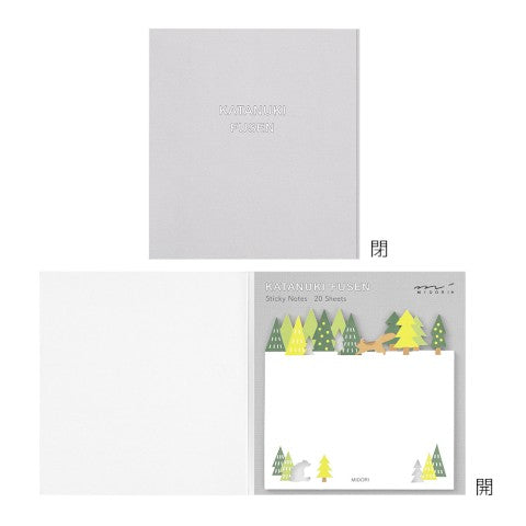 Midori Die Cut Sticky Notes | Forest - Simple Paper 