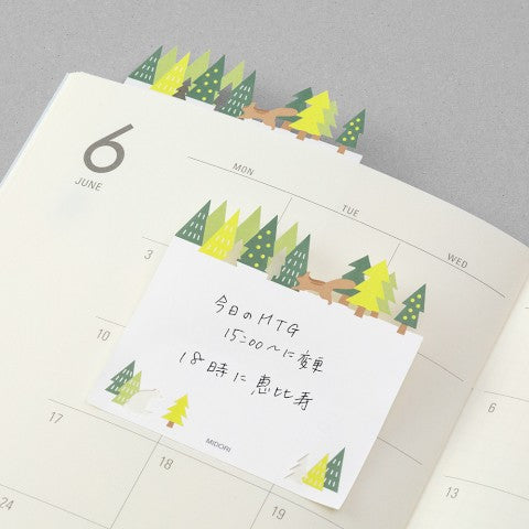 Midori Die Cut Sticky Notes | Forest - Simple Paper 