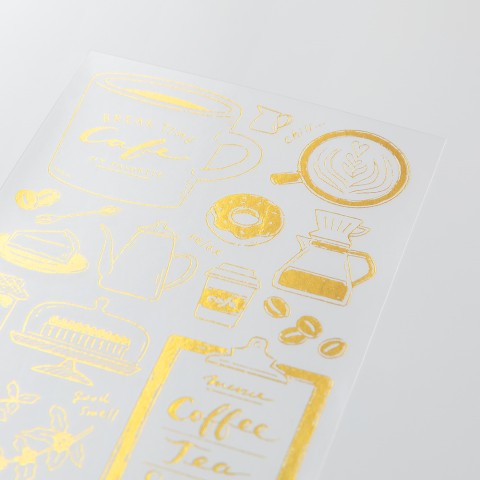 Midori Foiled Transfer Sticker | Coffee - Simple Paper 