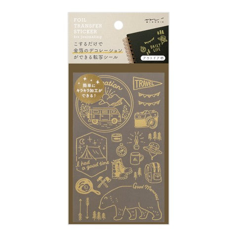 Midori Foiled Transfer Sticker | Outdoors - Simple Paper 