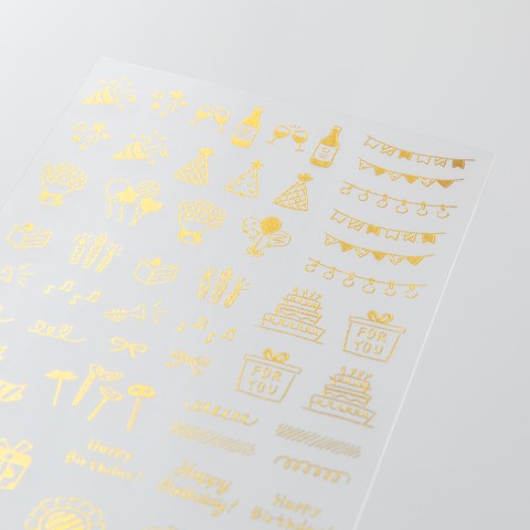 Midori Foiled Transfer Sticker | Celebratory - Simple Paper 