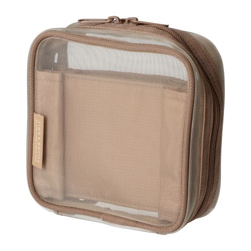 Mark's Inc Mesh Square Pouch | Beige - Simple Paper 