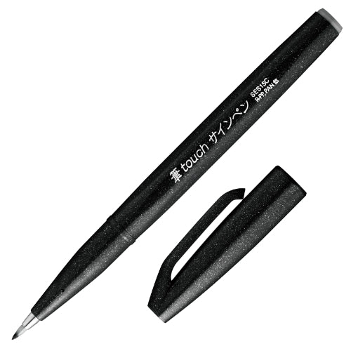 Pentel Fude Touch Brush Sign Pen | Black - Simple Paper 