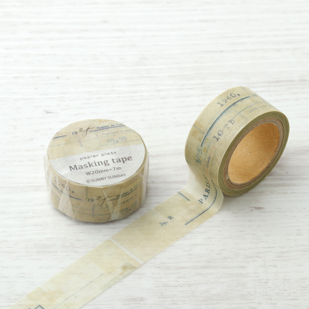 Papier Platz x Sunny Sunday Japanese Washi Tape | 37-840 - Simple Paper 