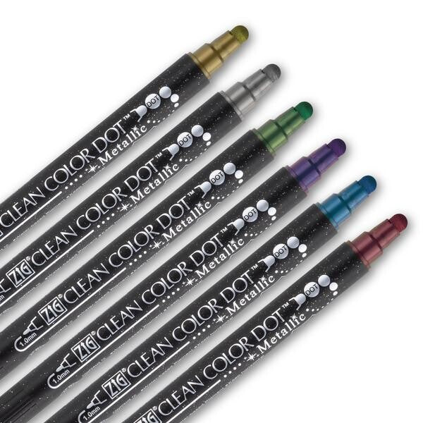 Kuretake ZIG Clean Color Dot Metallic Double-Sided Marker - Simple Paper 