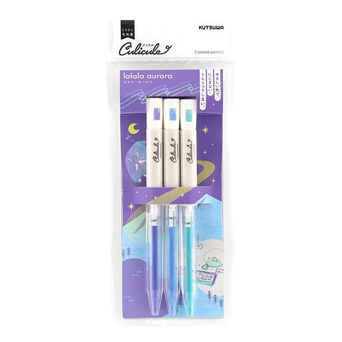 Kutsuwa Culicule Colored Pencil Set | Lalala Aurora - Simple Paper 