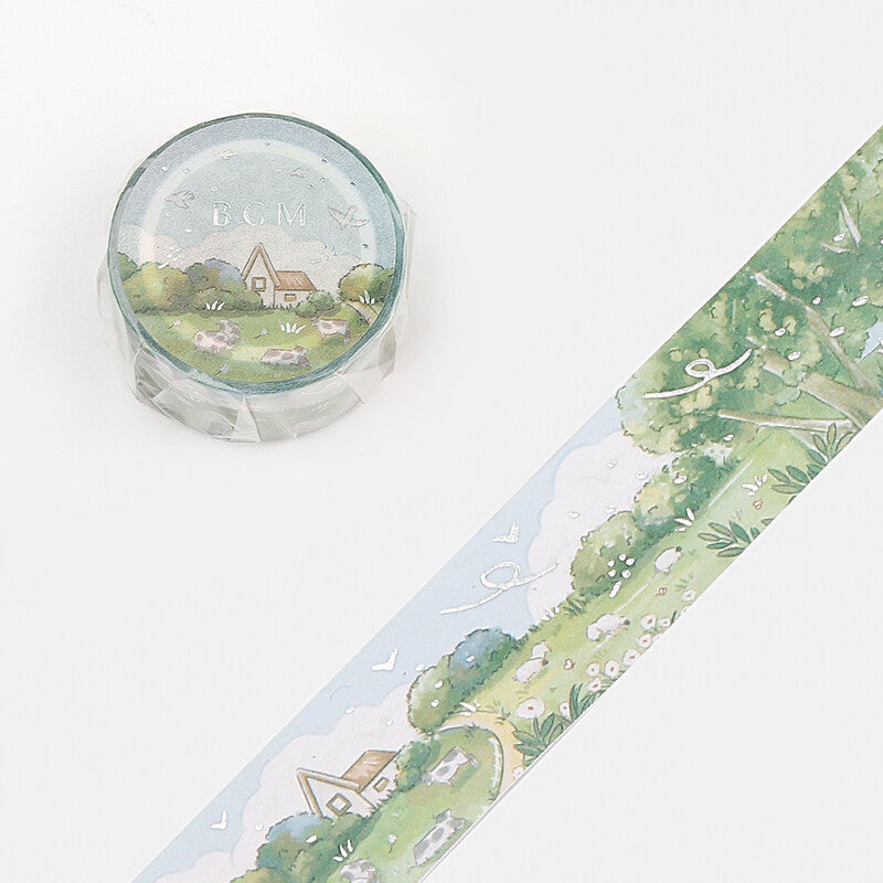 BGM Washi Tape | Little World | Aozora Farm - Simple Paper 