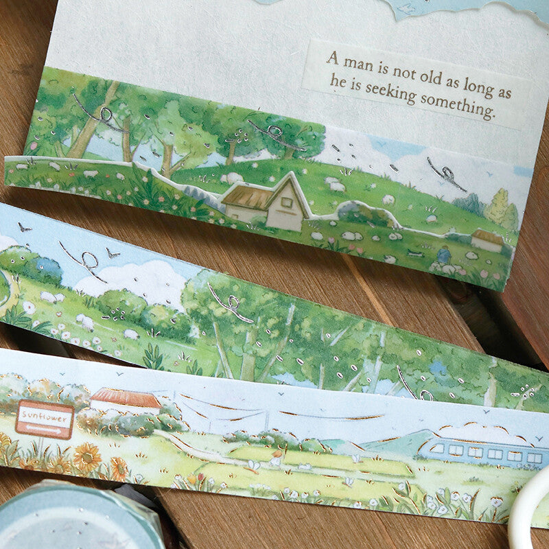 BGM Washi Tape | Little World | Aozora Farm - Simple Paper 