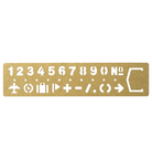 Traveler's Notebook Brass Template Bookmark | Numbers - Simple Paper 