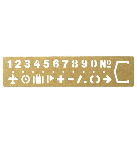 Traveler's Notebook Brass Template Bookmark | Numbers - Simple Paper 