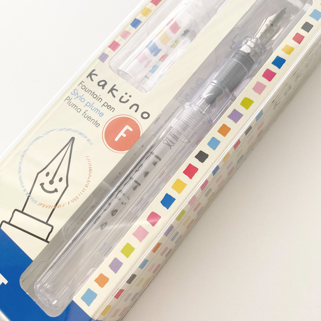 Pilot Kakuno Fountain Pen | Clear | Fine Nib - Simple Paper 