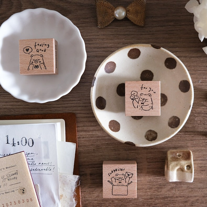 Eileen Tai Wooden Stamps | Beary Ordinary Days | Set B - Simple Paper 