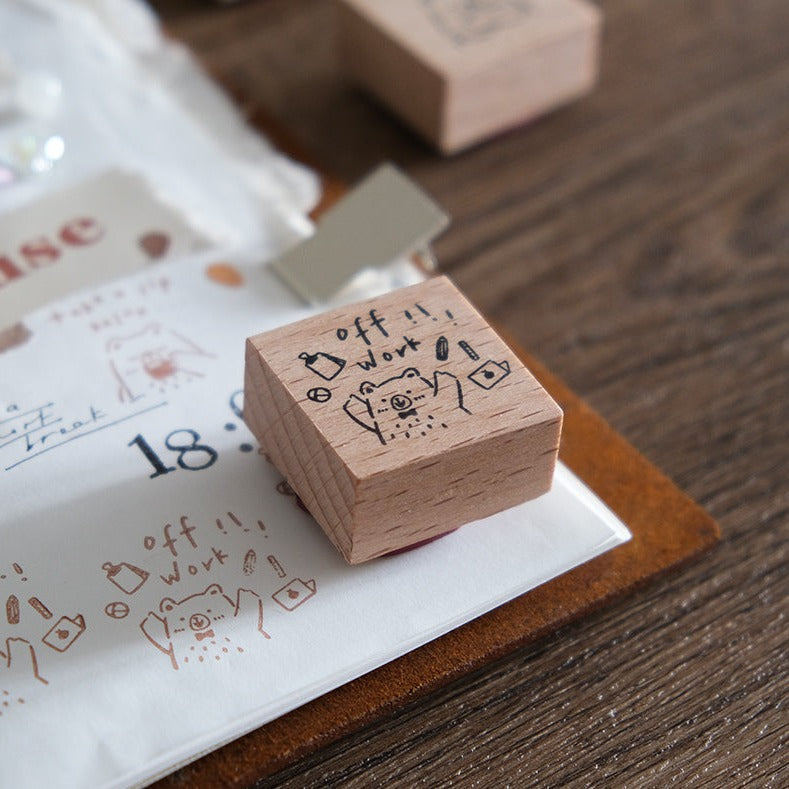 Eileen Tai Wooden Stamps | Beary Ordinary Days | Set A - Simple Paper 