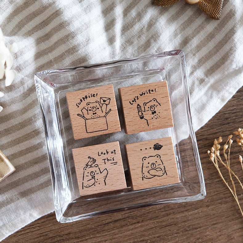 Eileen Tai Wooden Stamps | Beary Ordinary Days | Set C - Simple Paper 