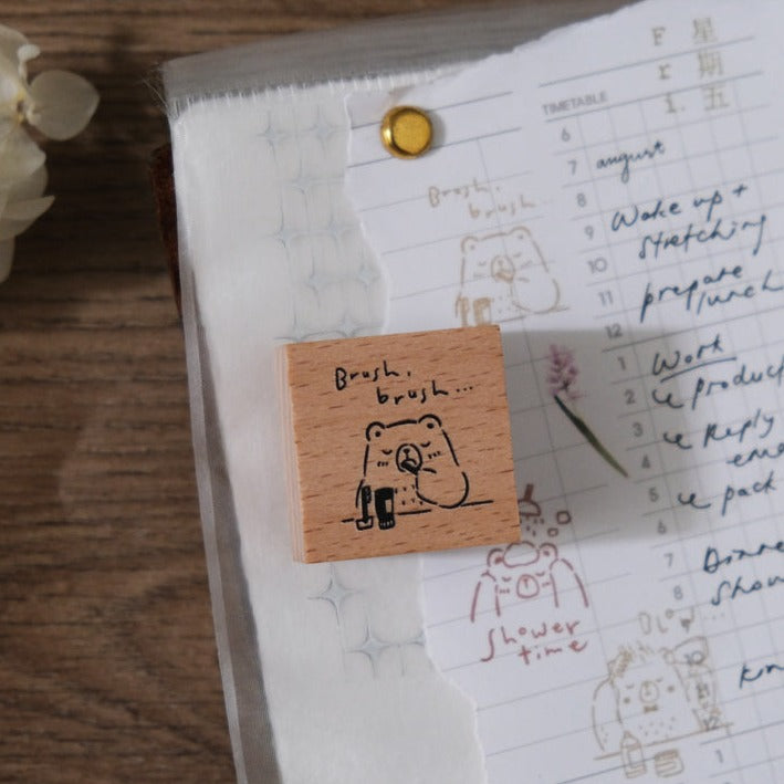 Eileen Tai Wooden Stamps | Beary Ordinary Days | Set D - Simple Paper 