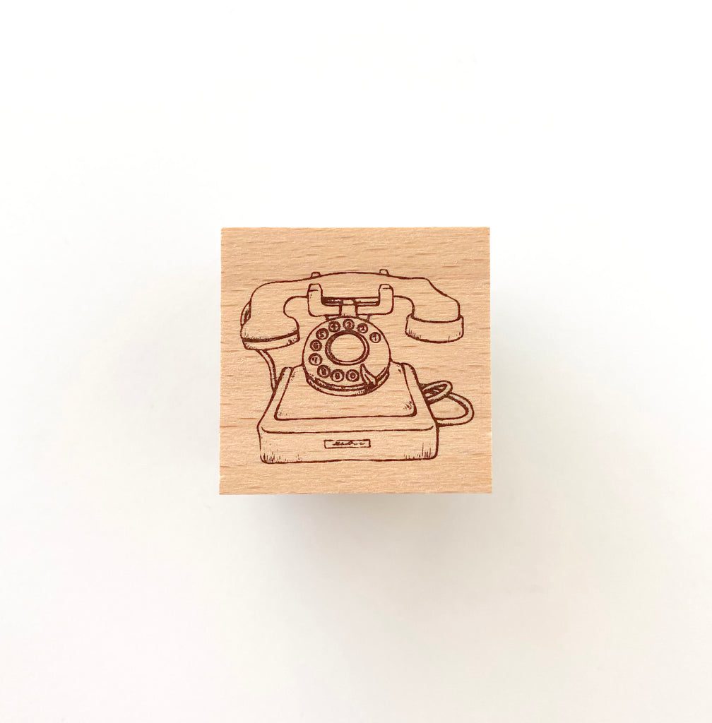 Arte Co Rubber Wood Stamp | Telephone - Simple Paper 