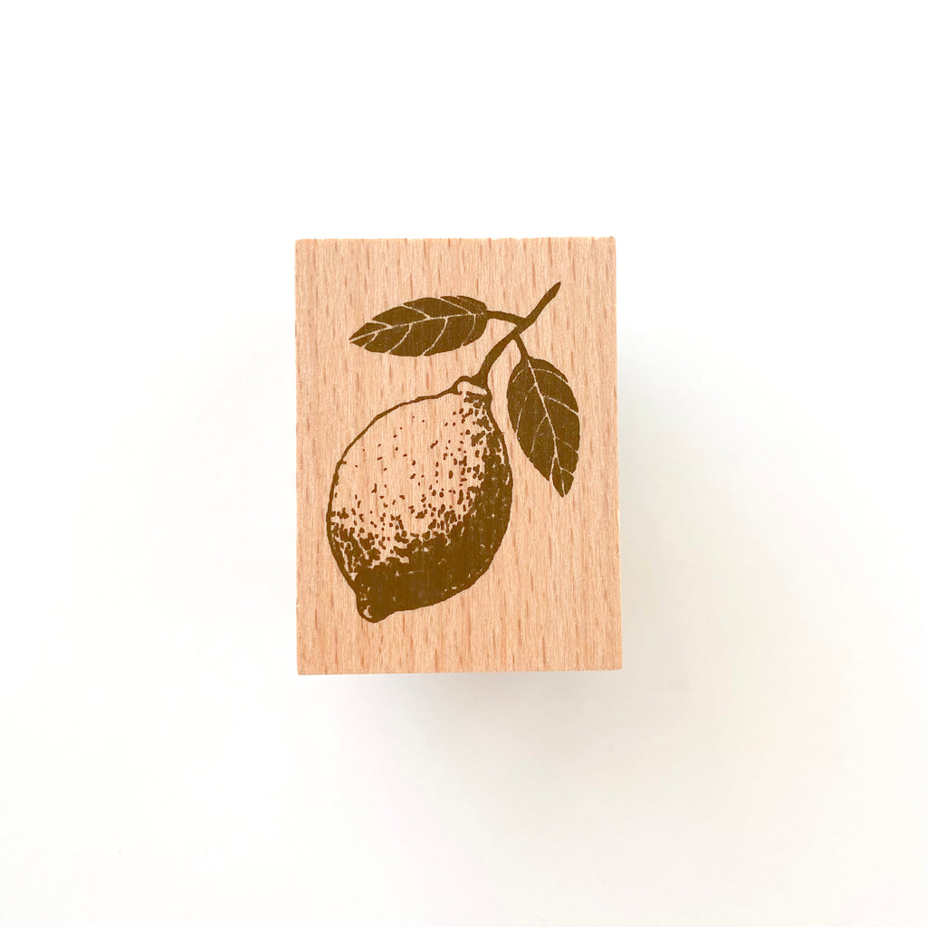 Arte Co Rubber Wood Stamp | Lemon - Simple Paper 