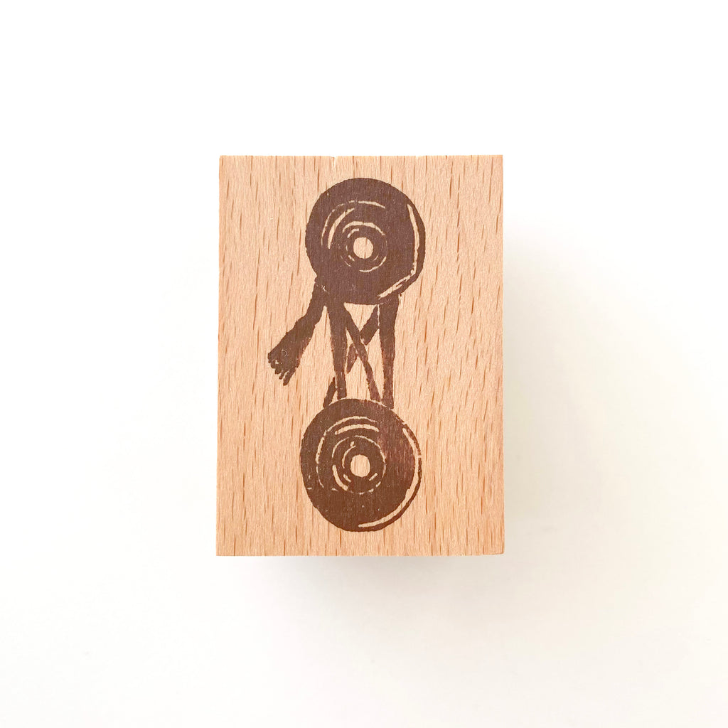 Arte Co Rubber Wood Stamp | Button And String - Simple Paper 