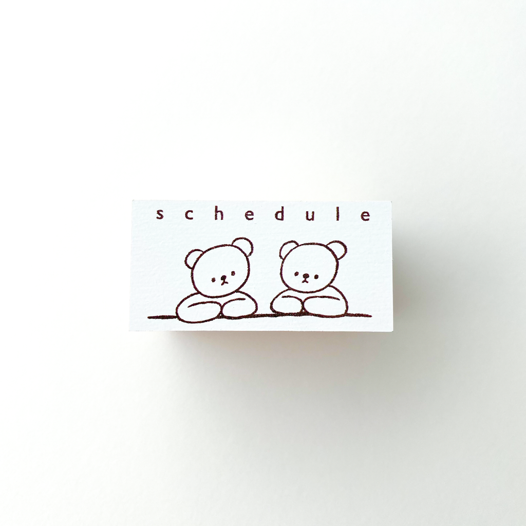 ranmyu Rubber Stamp | Schedule - Simple Paper 