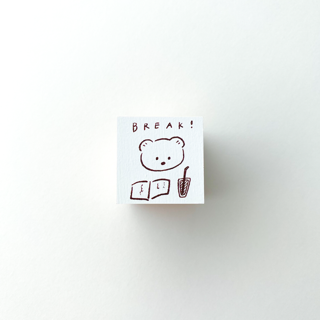 ranmyu Rubber Stamp | Break Time - Simple Paper 