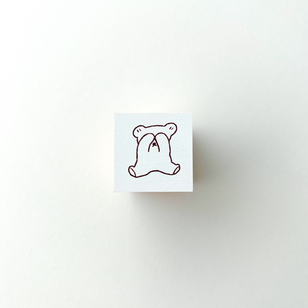 ranmyu Rubber Stamp | Embarrassed Bear - Simple Paper 