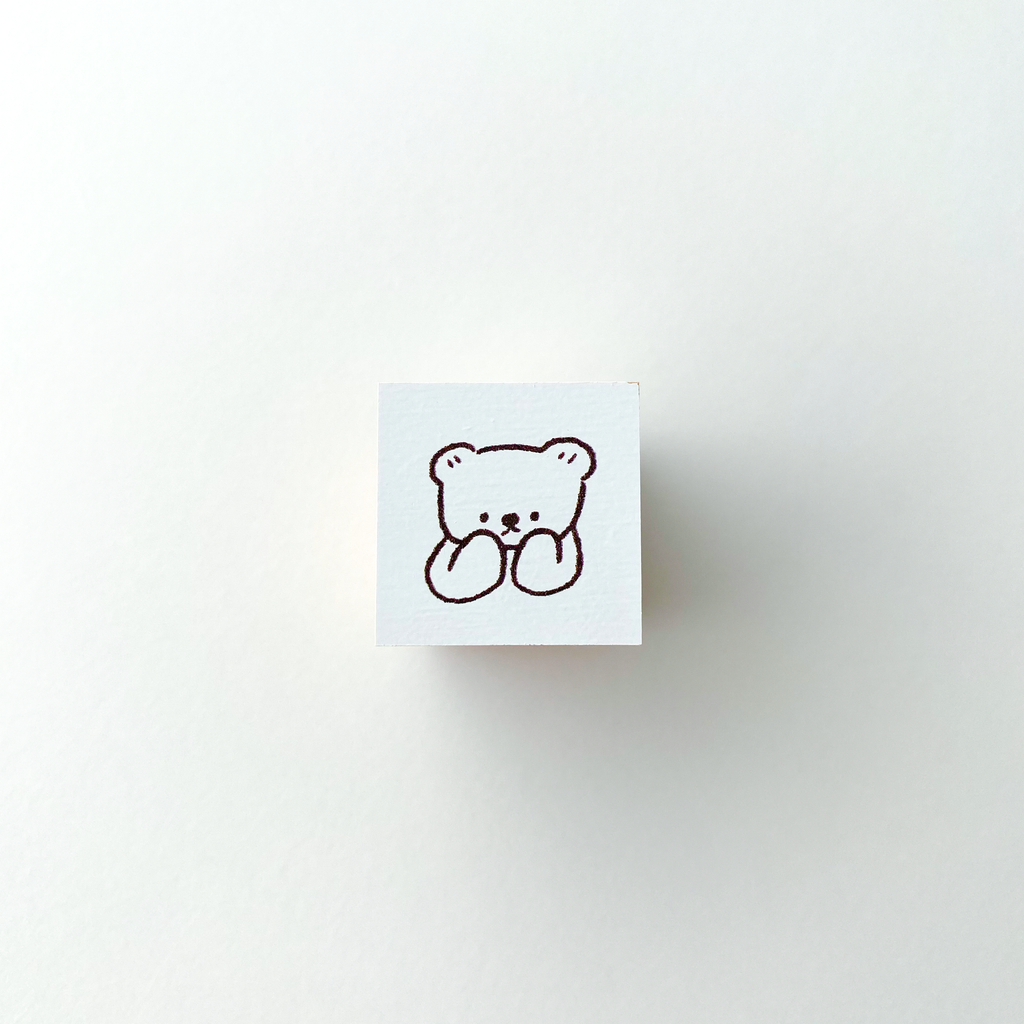 ranmyu Rubber Stamp | Whisper Bear - Simple Paper 