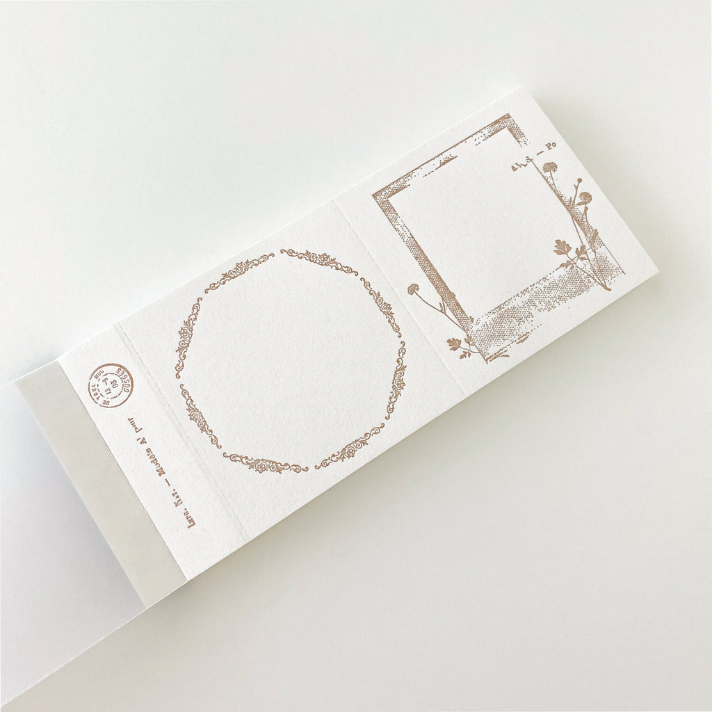 Yohaku Letterpress Ticket Style Memo | M-147 | Bronze - Simple Paper 