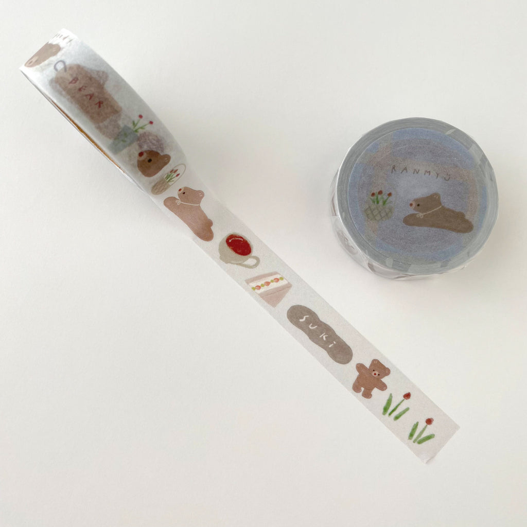 ranmyu Washi Tape | Black Tea - Simple Paper 