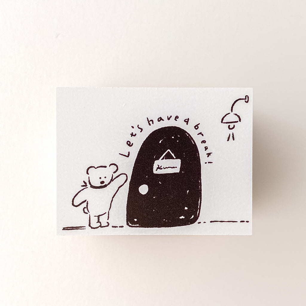 ranmyu Rubber Stamp | Let's Have A Break - Simple Paper 